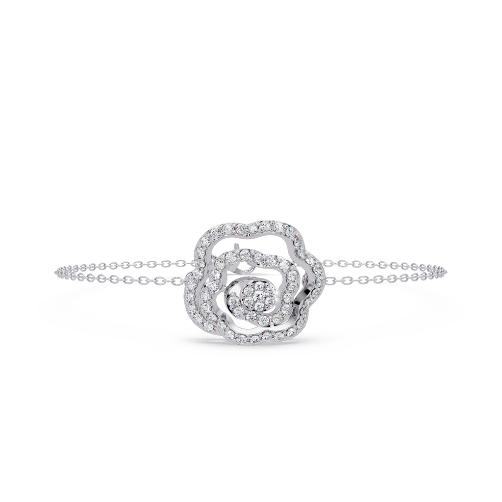 Elegant Floral Diamond Bracelet for Women