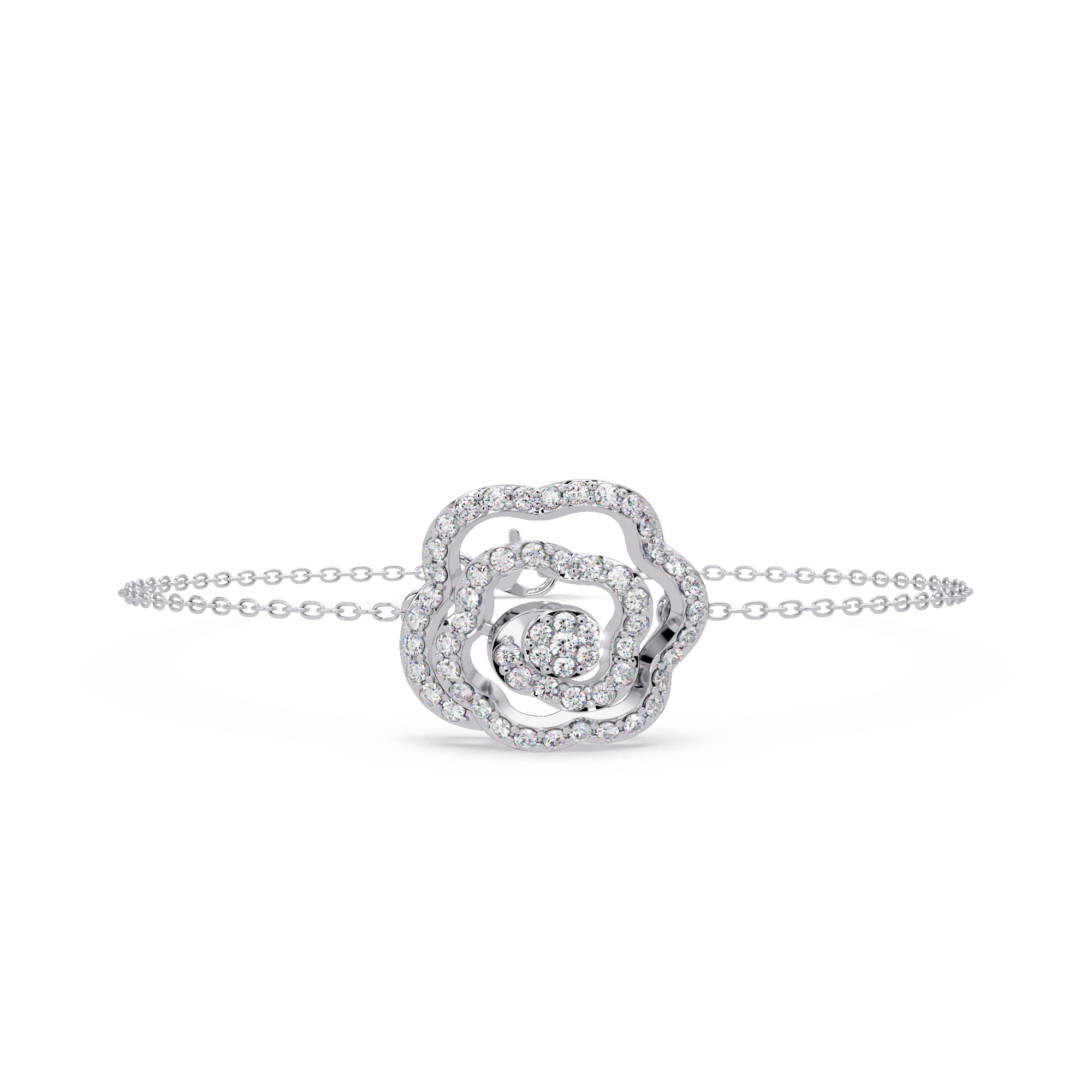 Elegant Floral Diamond Bracelet for Women