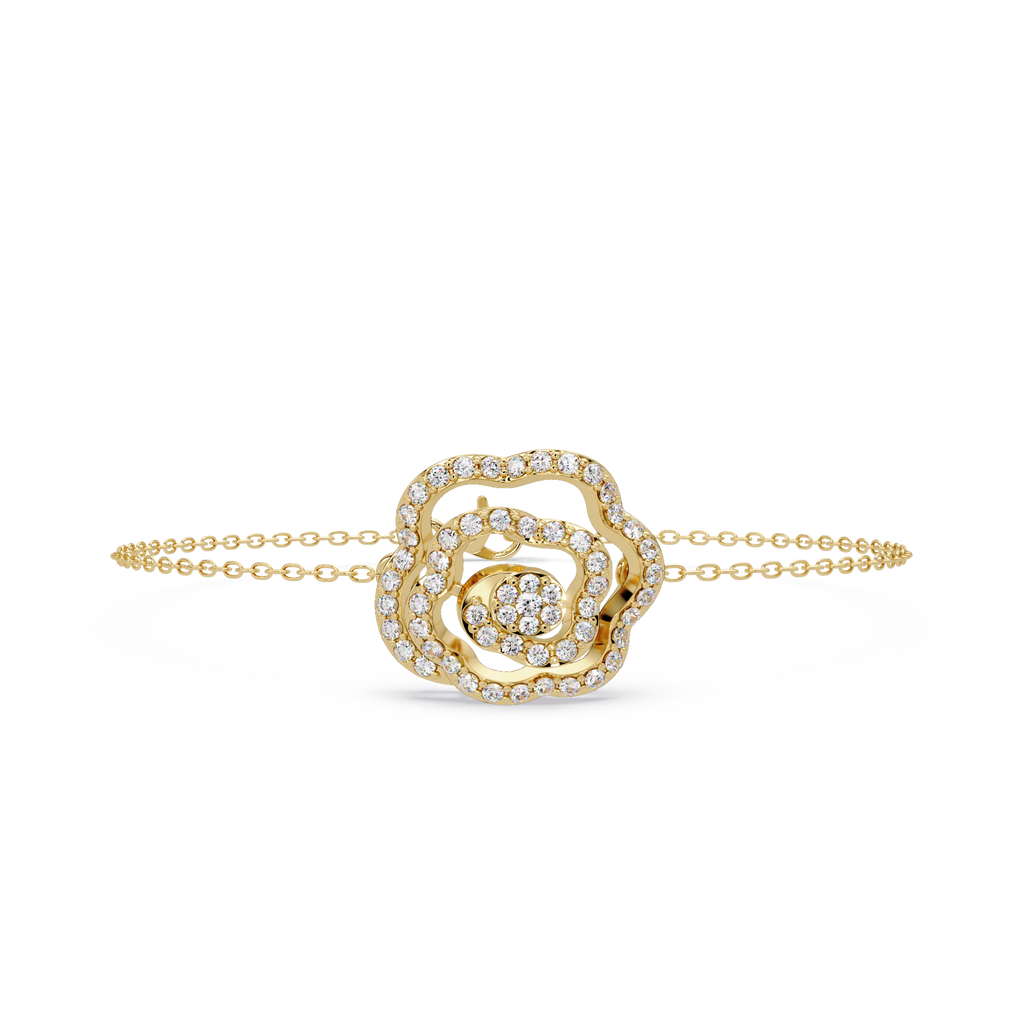 Elegant Floral Diamond Bracelet for Women