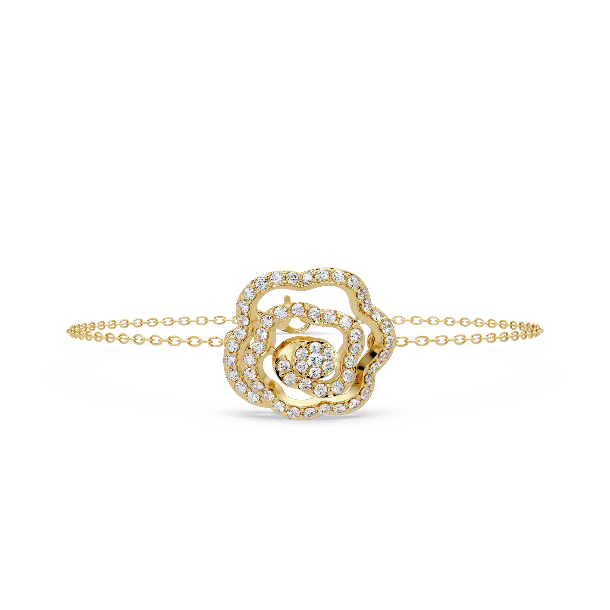 Elegant Floral Diamond Bracelet for Women
