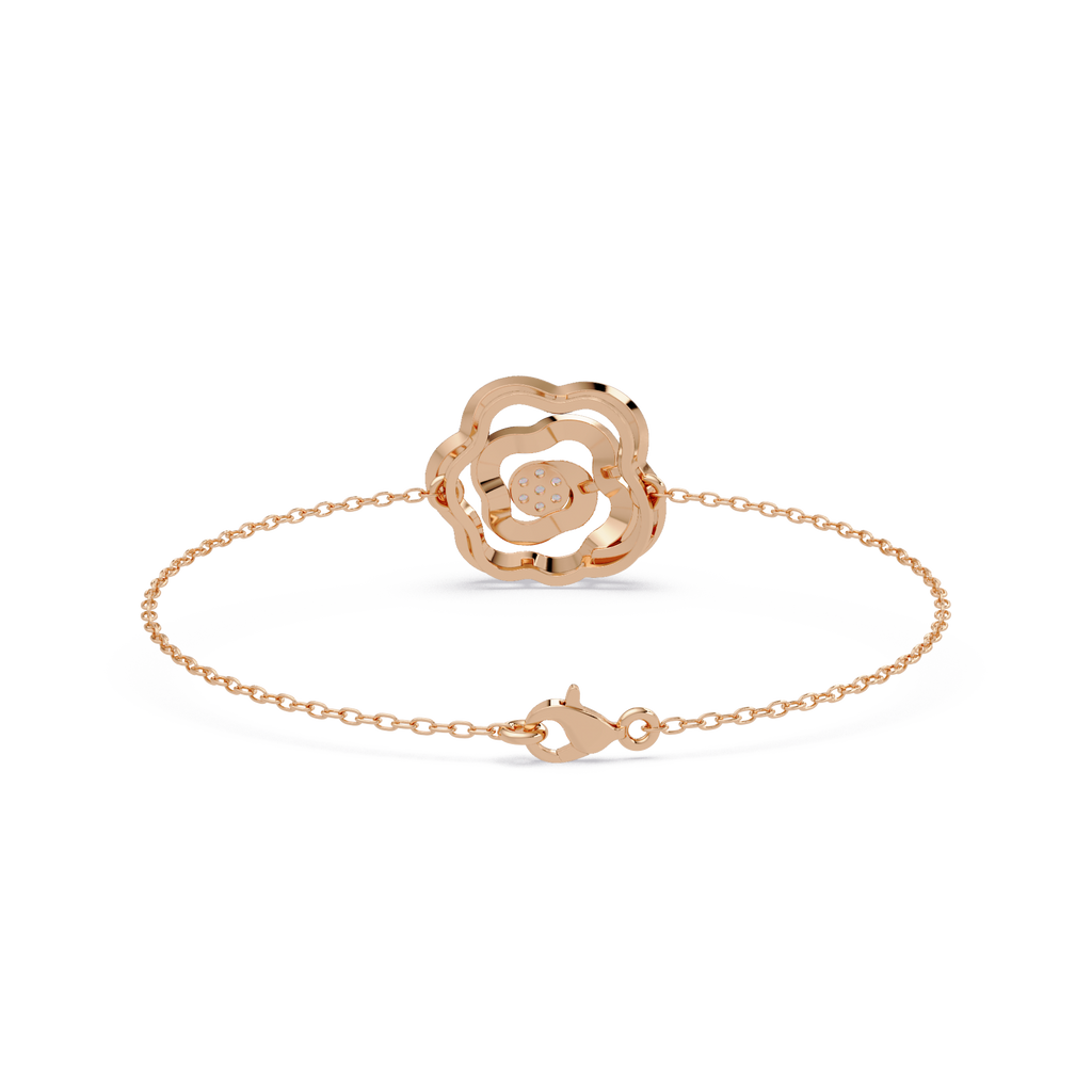 Elegant Floral Diamond Bracelet for Women