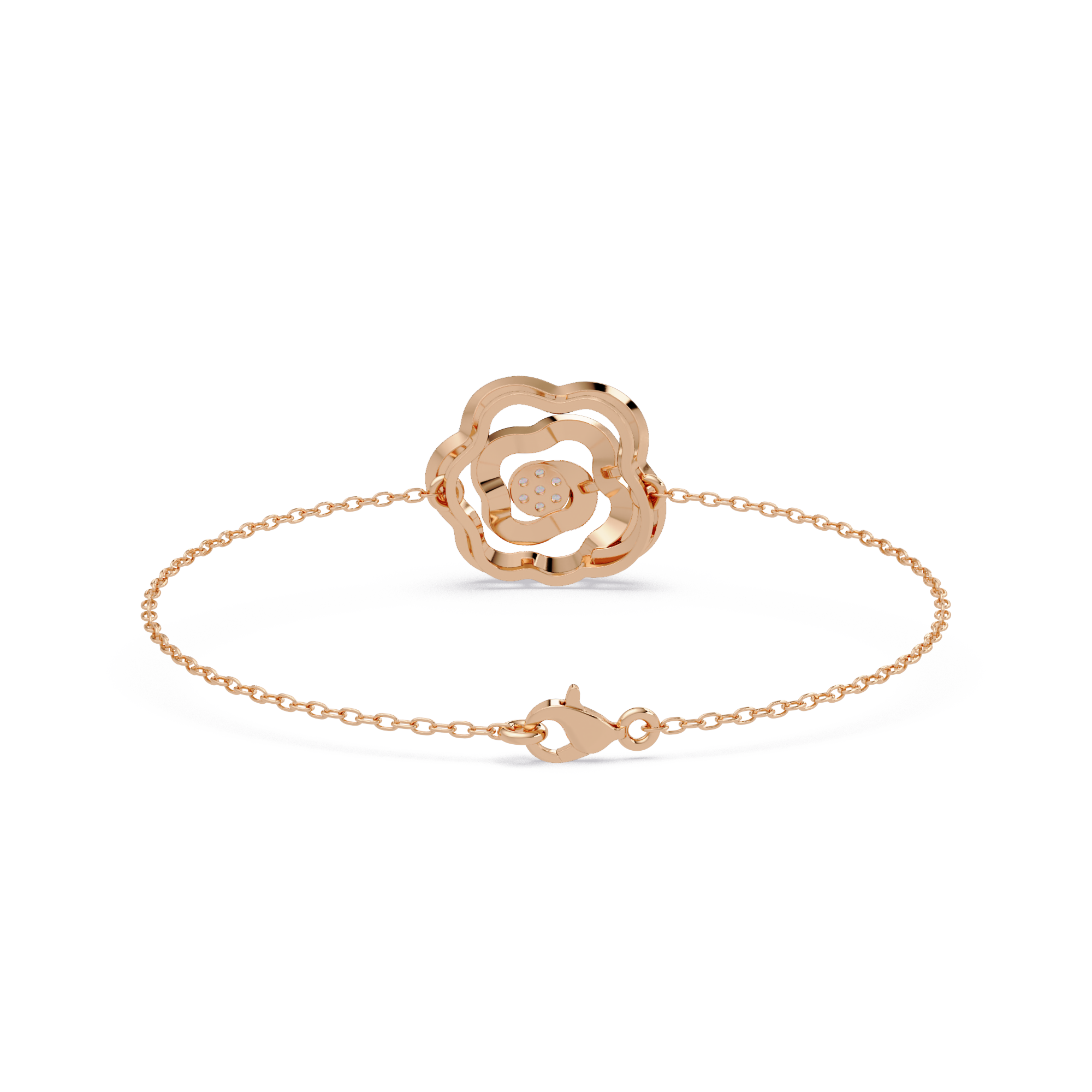 Elegant Floral Diamond Bracelet for Women