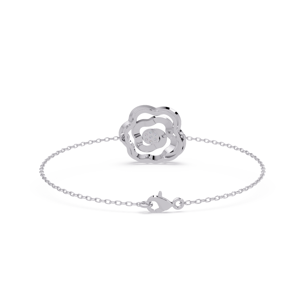 Elegant Floral Diamond Bracelet for Women