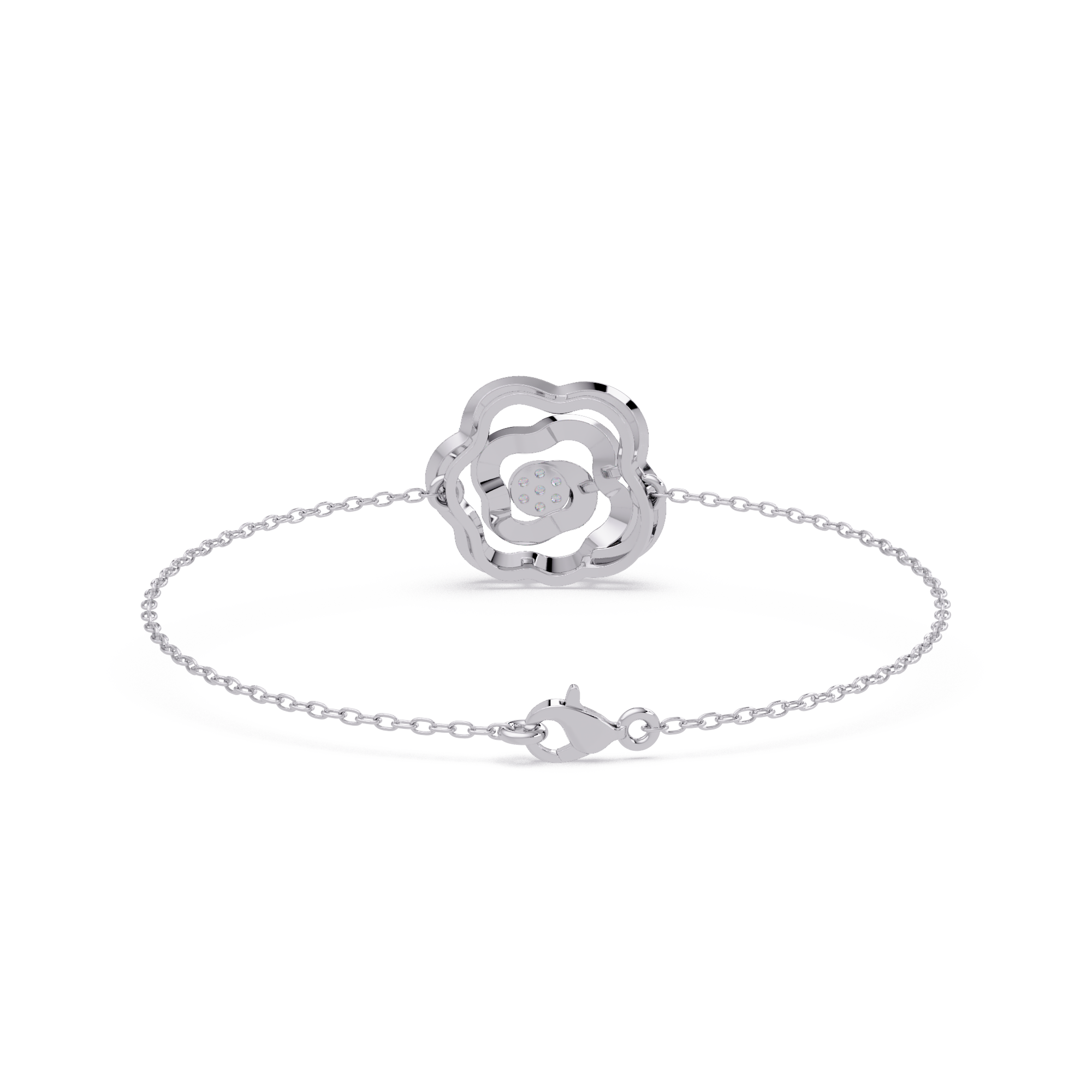 Elegant Floral Diamond Bracelet for Women