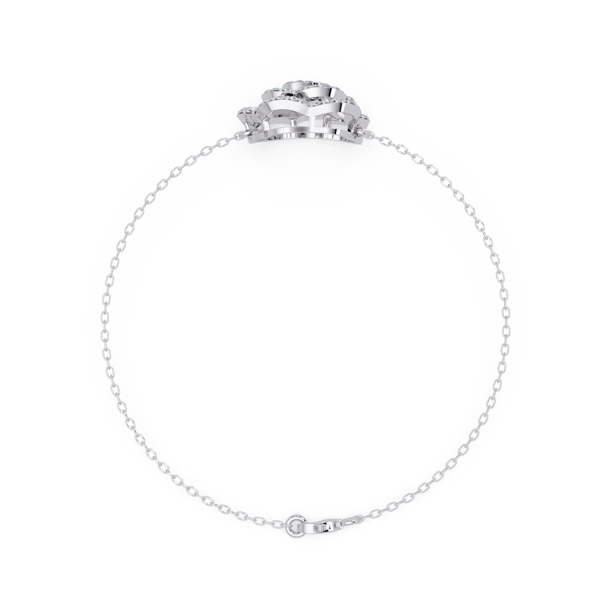 Elegant Floral Diamond Bracelet for Women