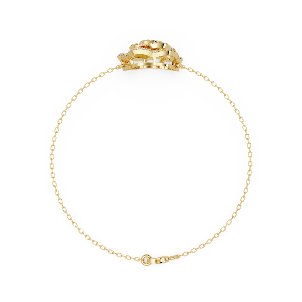 Elegant Floral Diamond Bracelet for Women