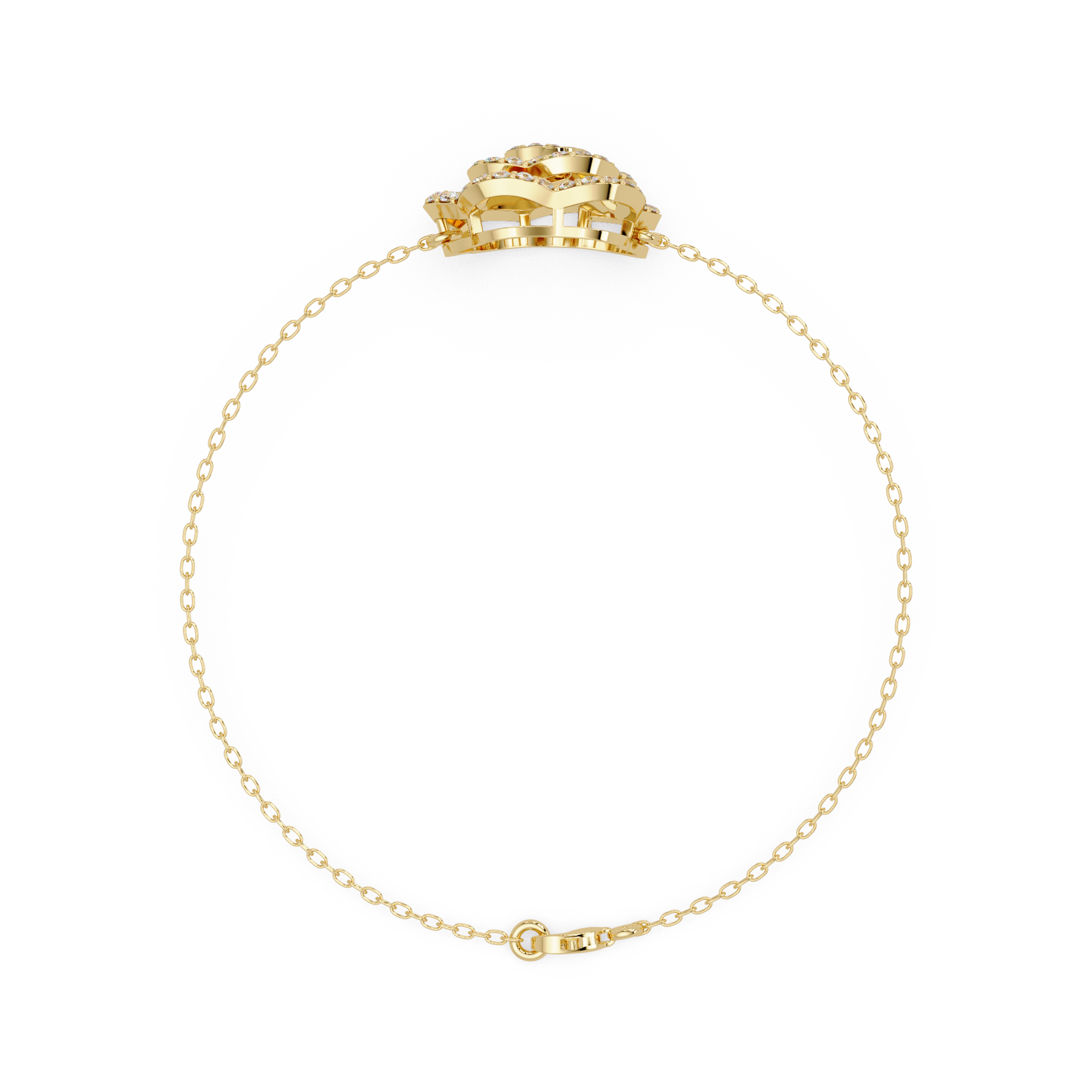 Elegant Floral Diamond Bracelet for Women