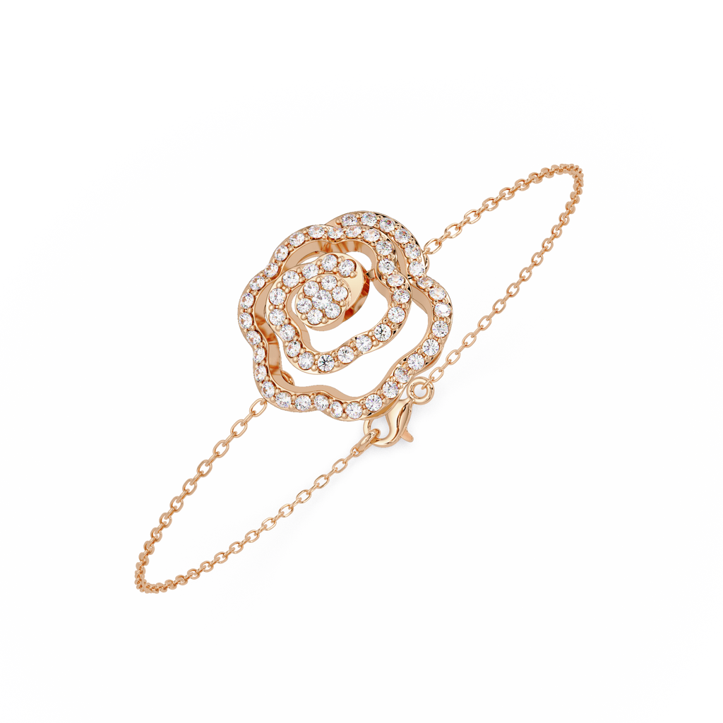 Elegant Floral Diamond Bracelet for Women