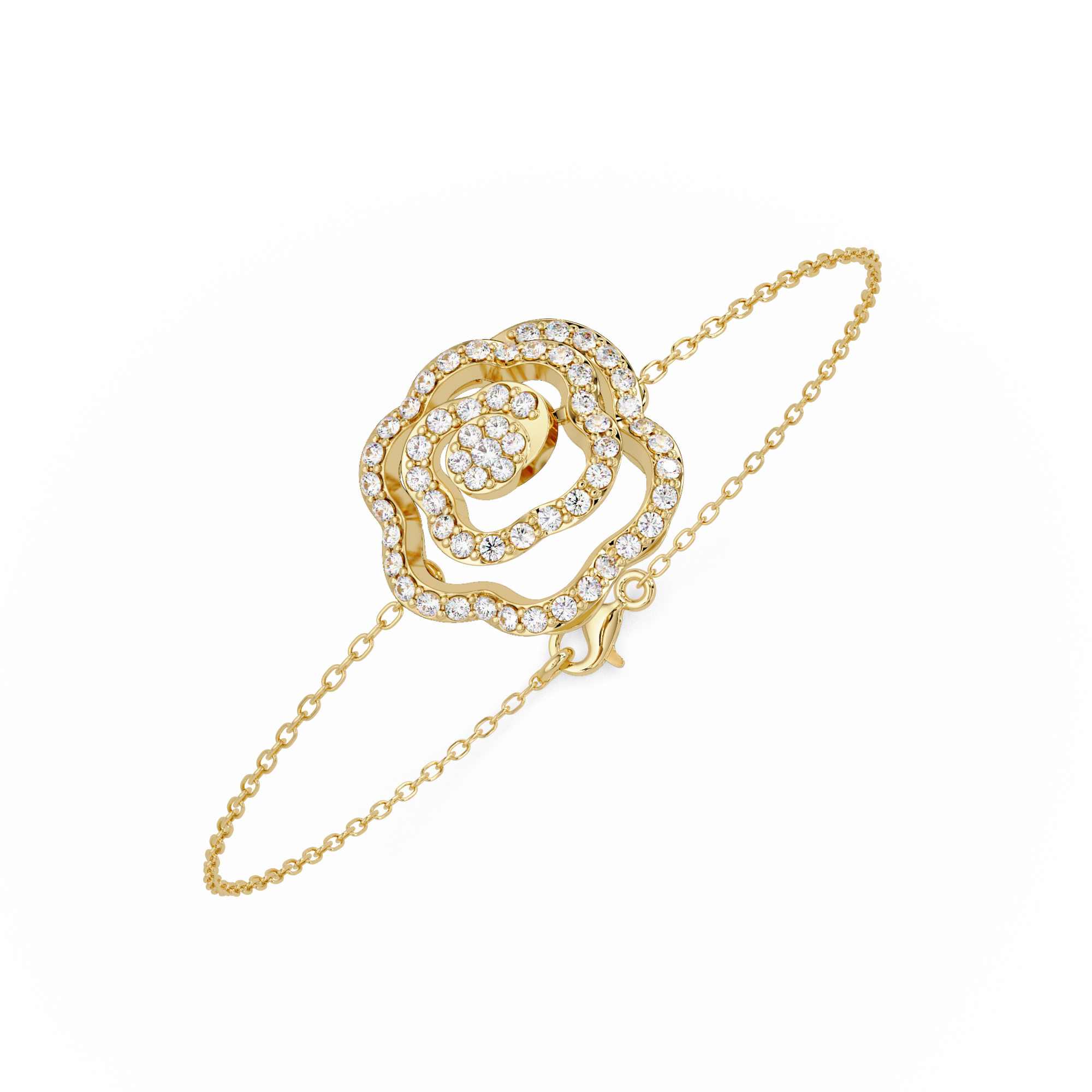 Elegant Floral Diamond Bracelet for Women