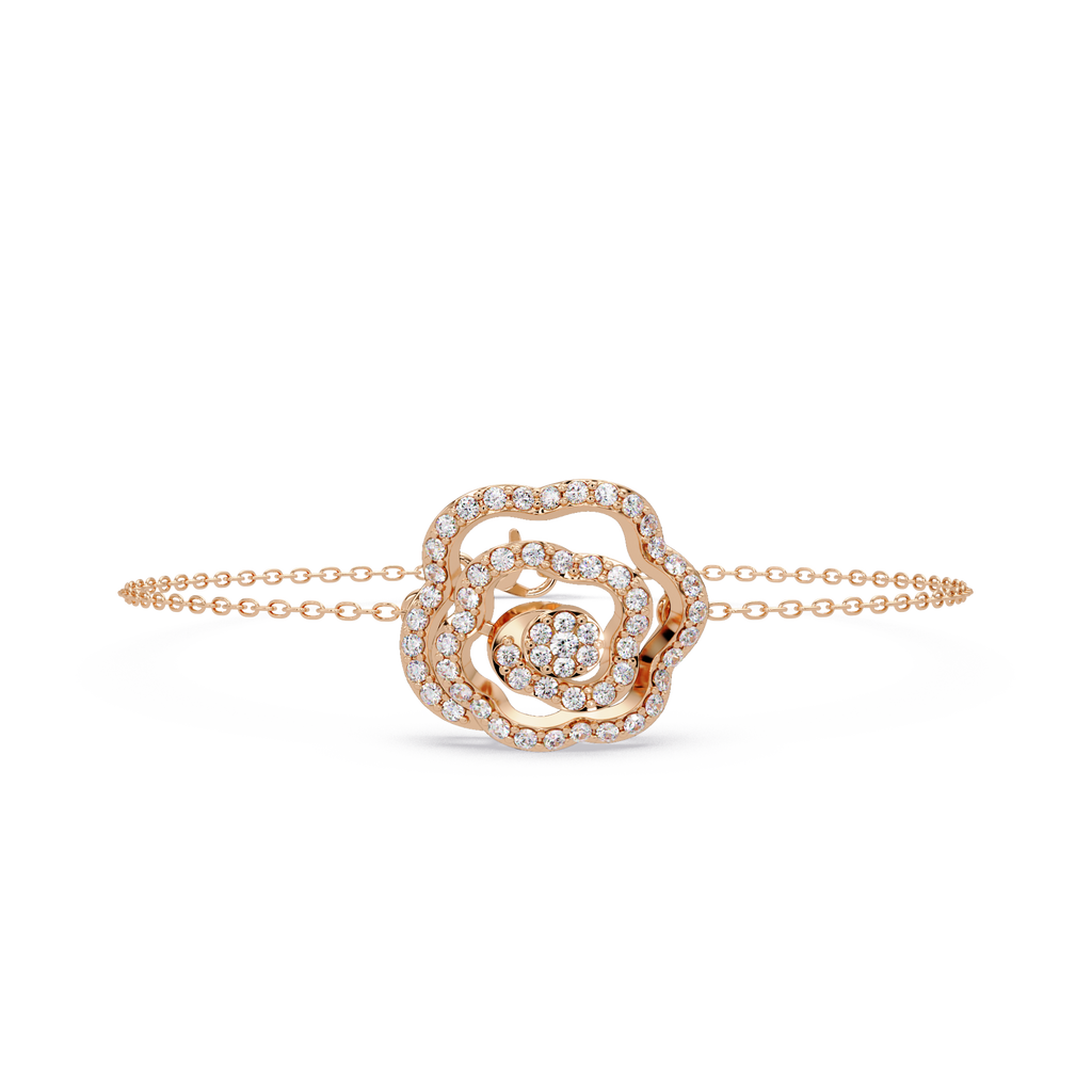 Elegant Floral Diamond Bracelet for Women