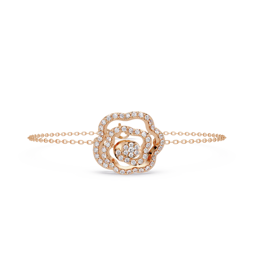 Elegant Floral Diamond Bracelet for Women