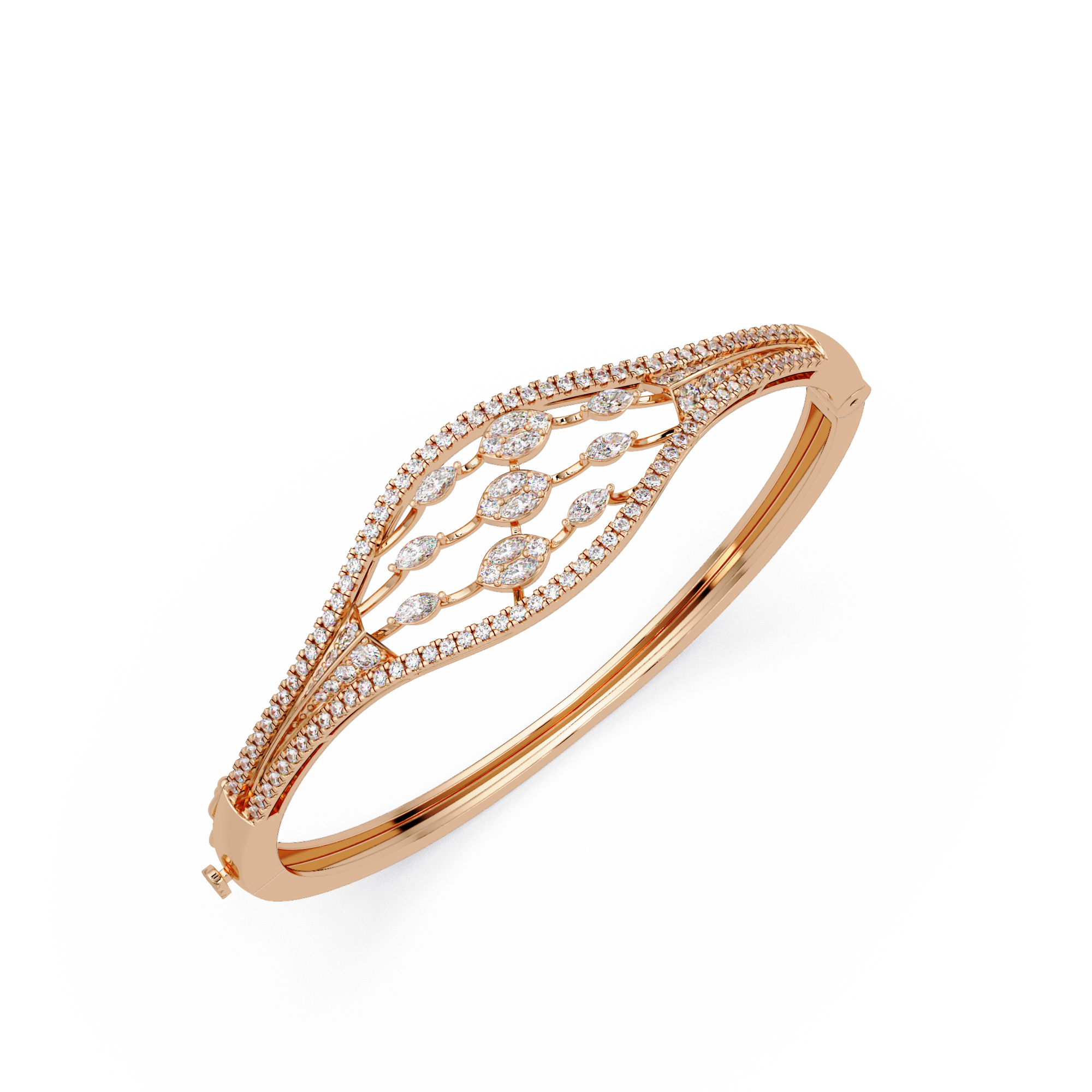 Openwork Marquise Diamond Bracelet