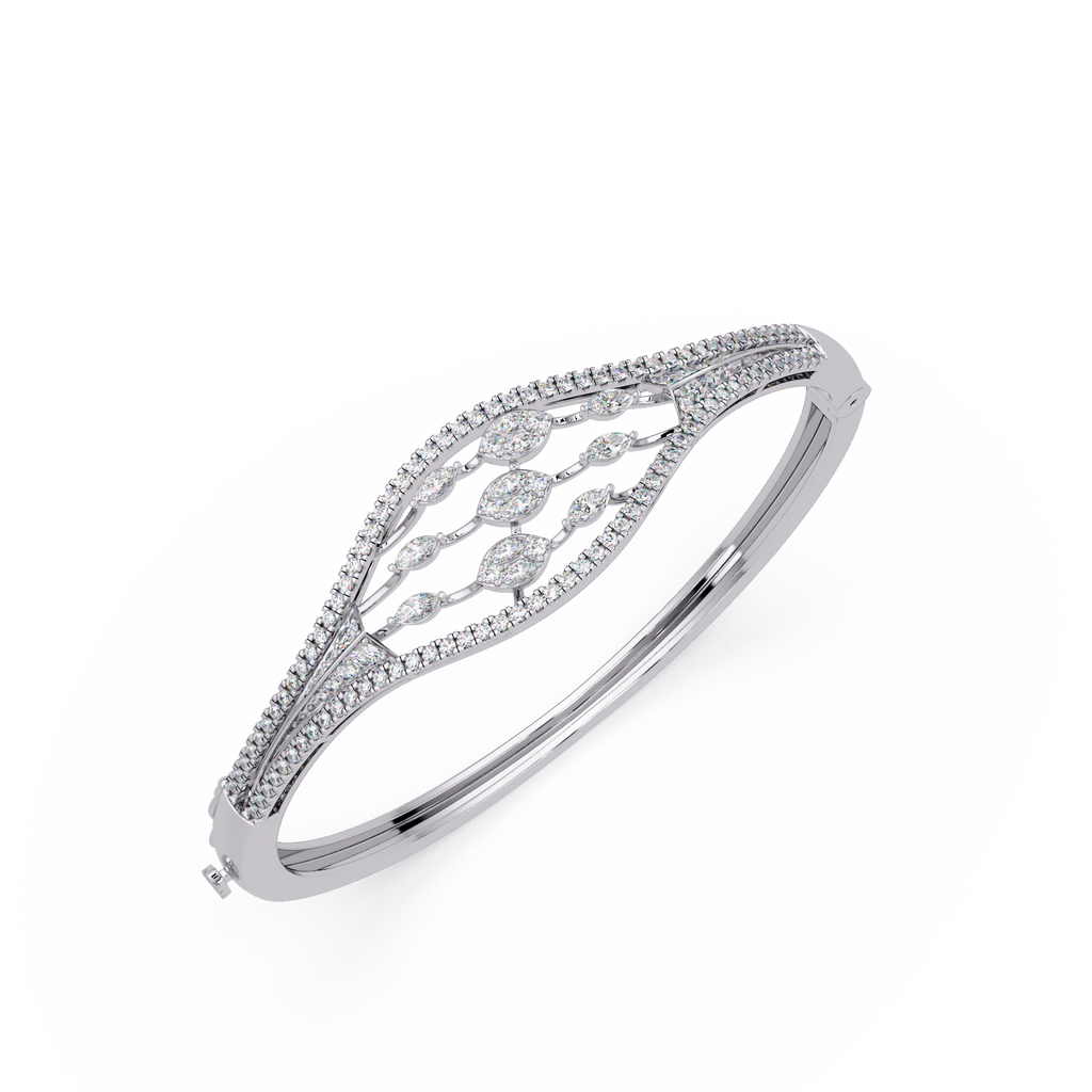 Openwork Marquise Diamond Bracelet