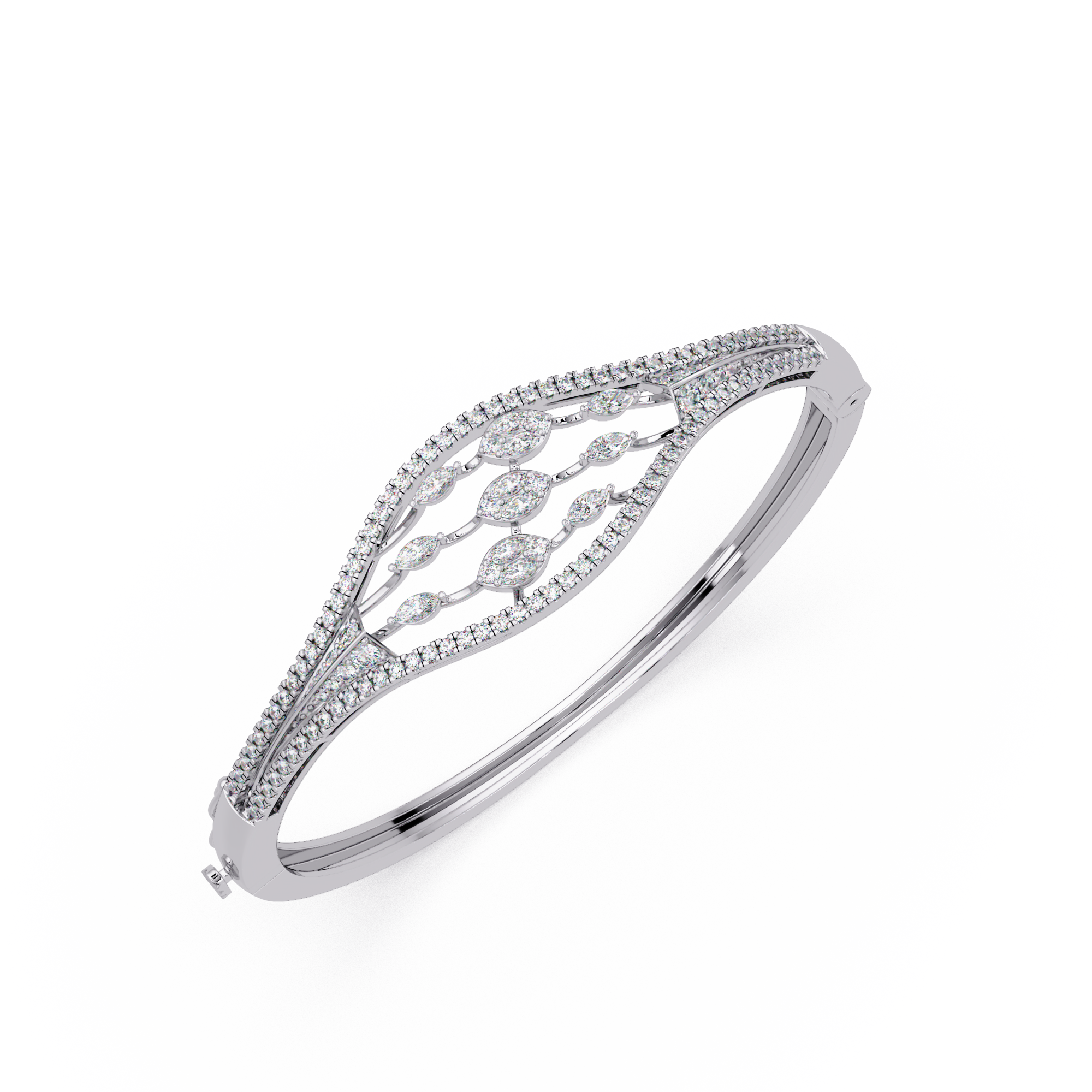 Openwork Marquise Diamond Bracelet