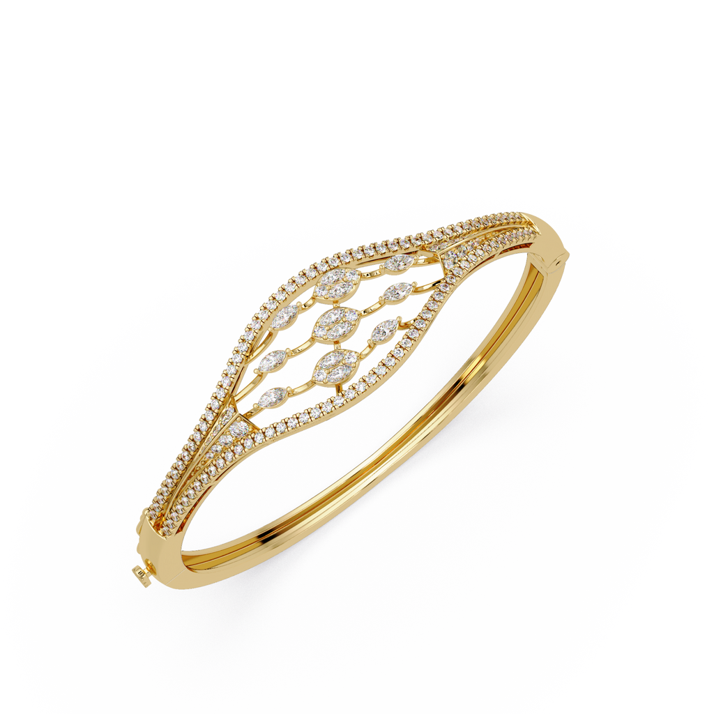 Openwork Marquise Diamond Bracelet