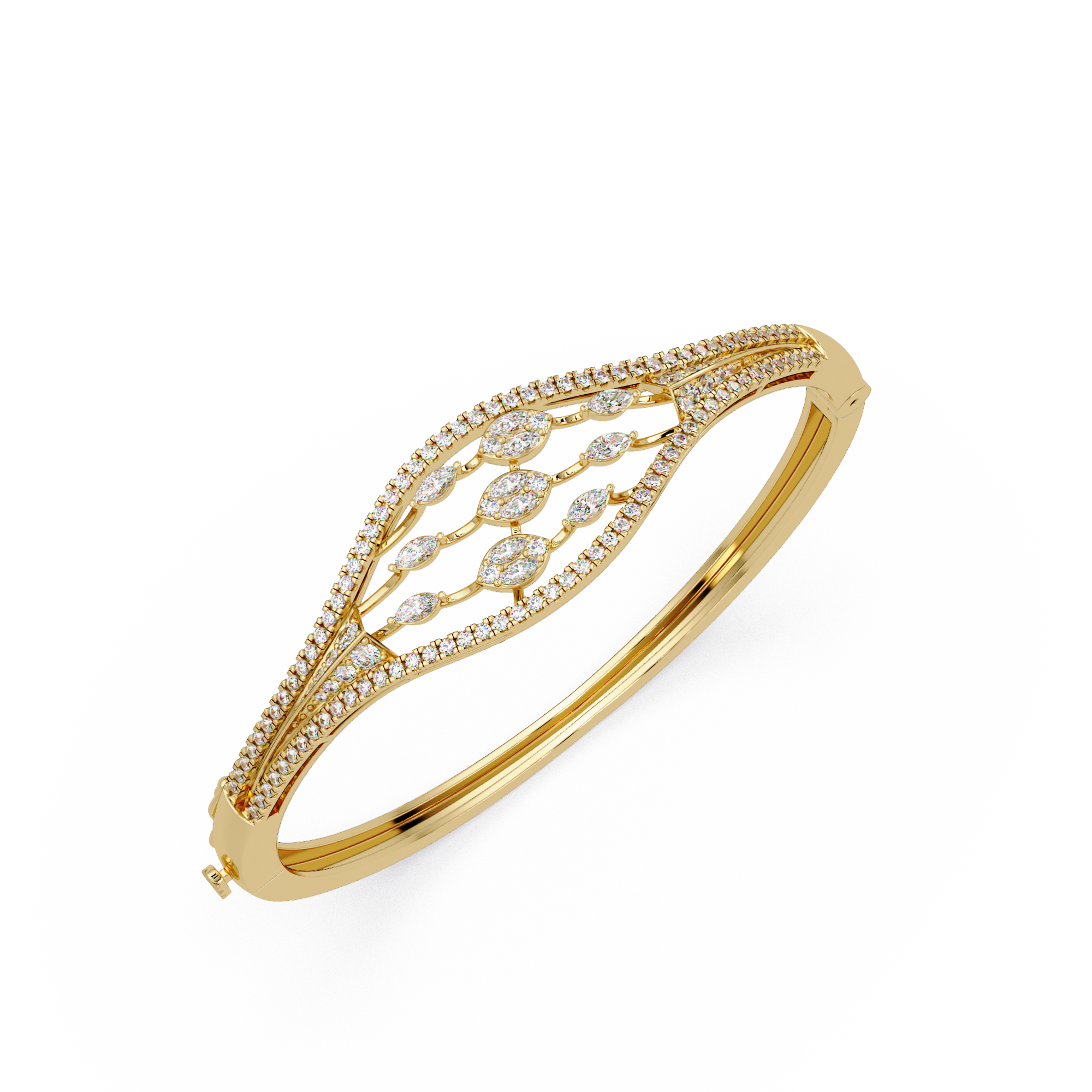 Openwork Marquise Diamond Bracelet