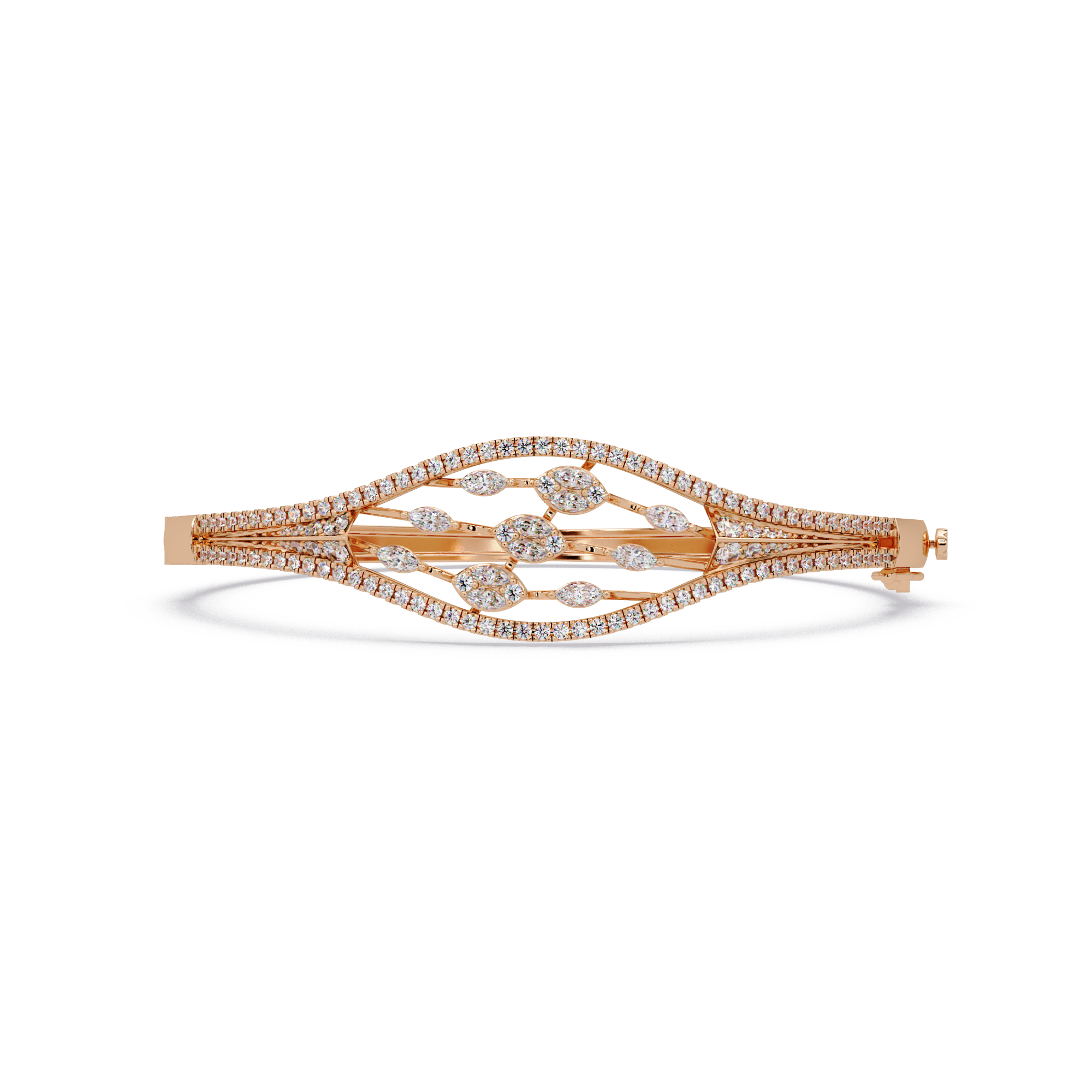 Openwork Marquise Diamond Bracelet