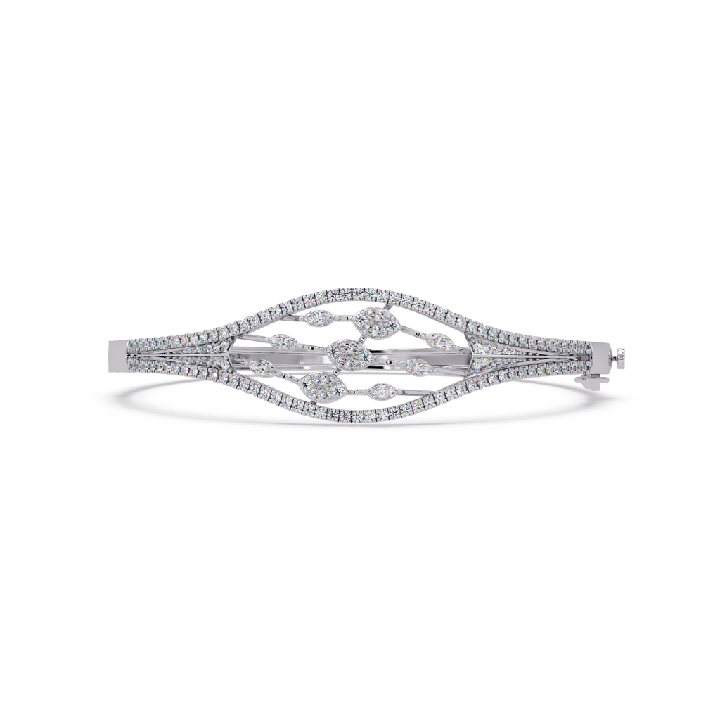 Openwork Marquise Diamond Bracelet