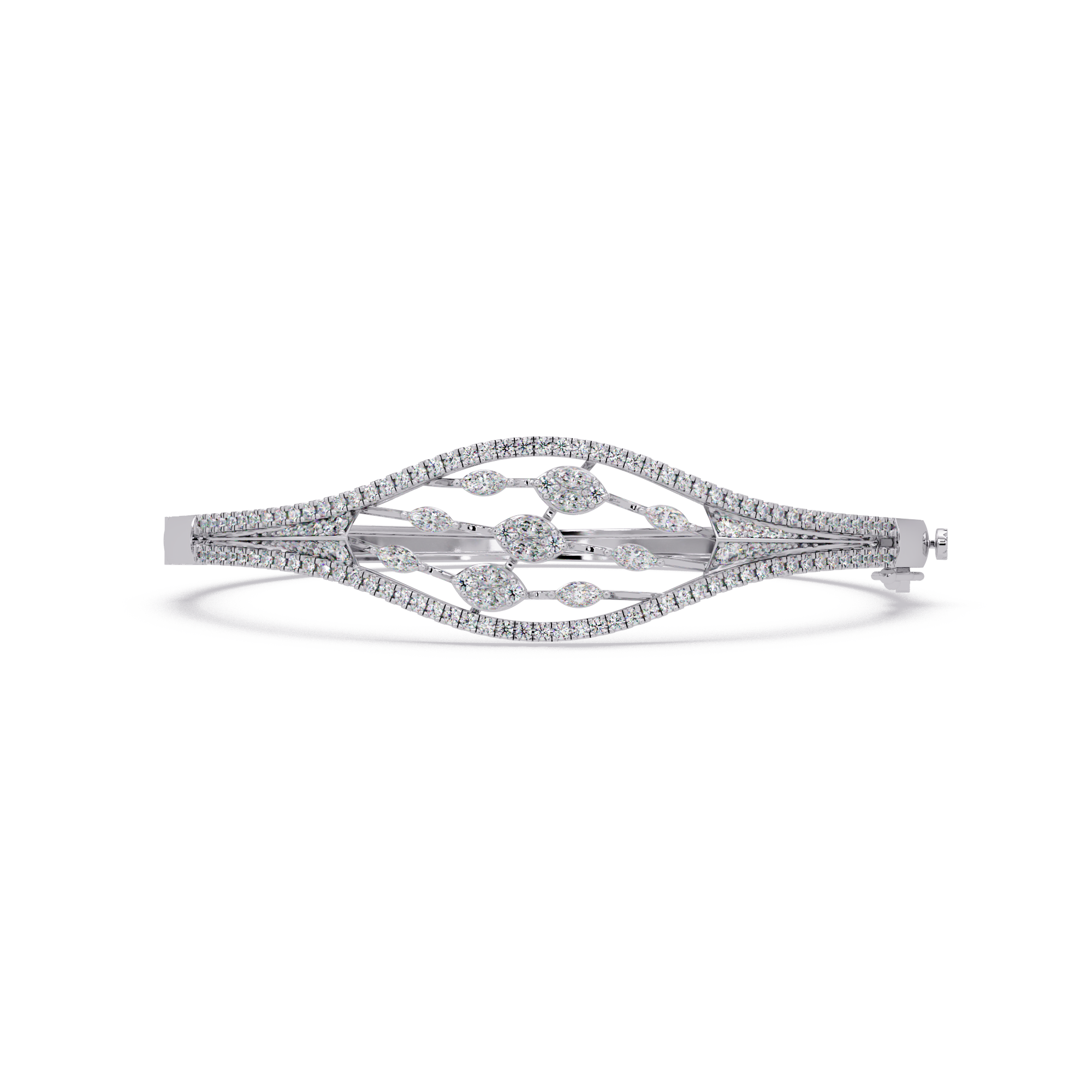 Openwork Marquise Diamond Bracelet