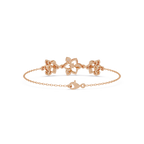 Floral Diamond Station Bracele