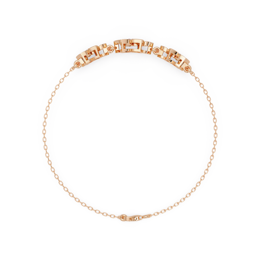 Floral Diamond Station Bracele