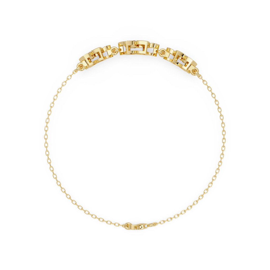 Floral Diamond Station Bracele