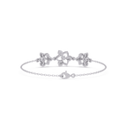 Floral Diamond Station Bracele
