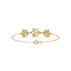 Floral Diamond Station Bracele