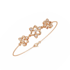 Floral Diamond Station Bracele