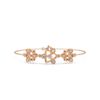 Floral Diamond Station Bracele