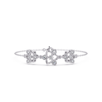 Floral Diamond Station Bracele