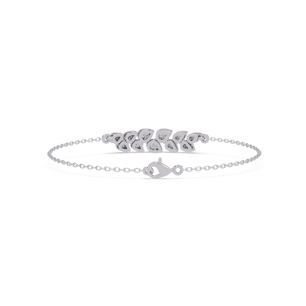 Diamond Leaf Chain Bracelet