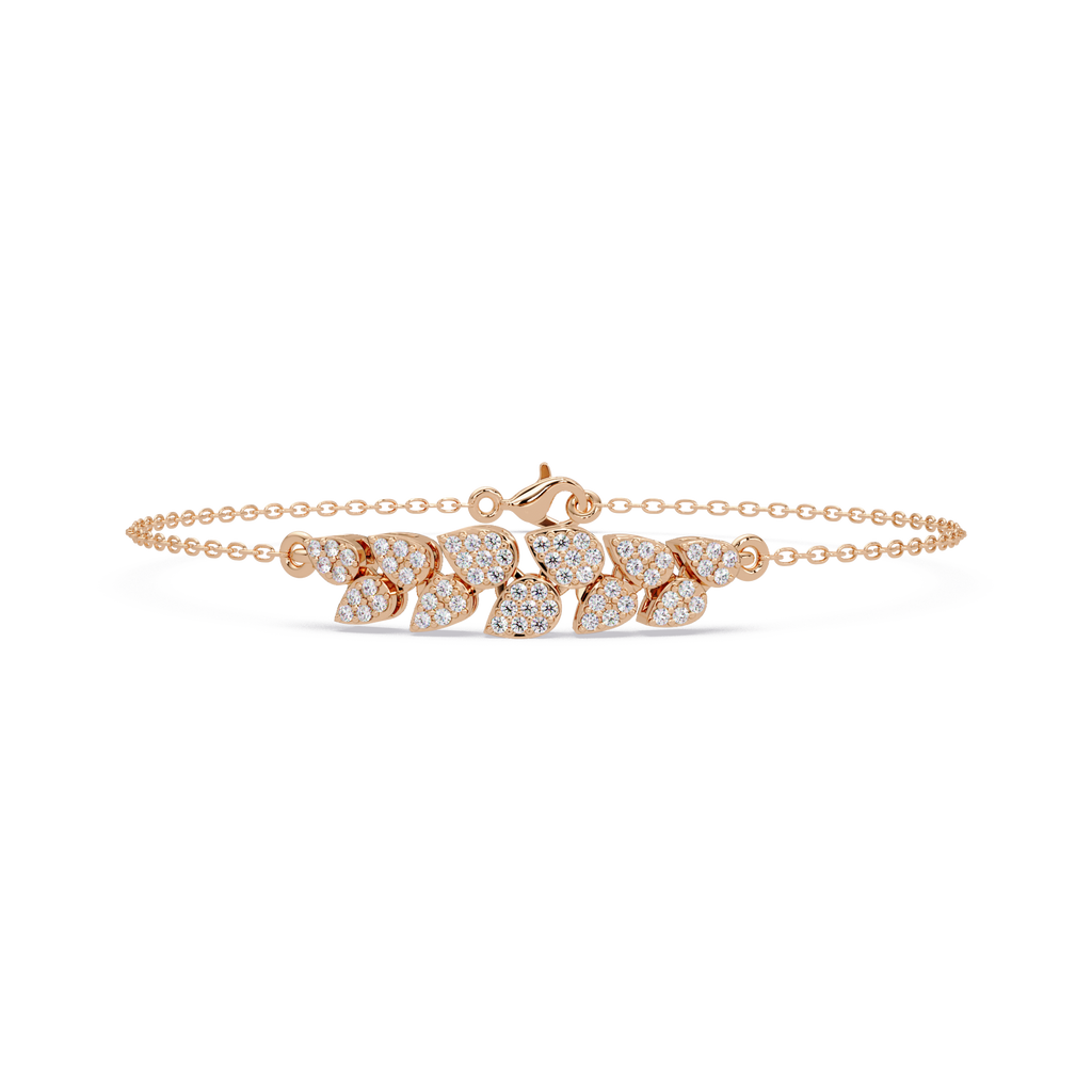 Diamond Leaf Chain Bracelet