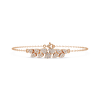 Diamond Leaf Chain Bracelet
