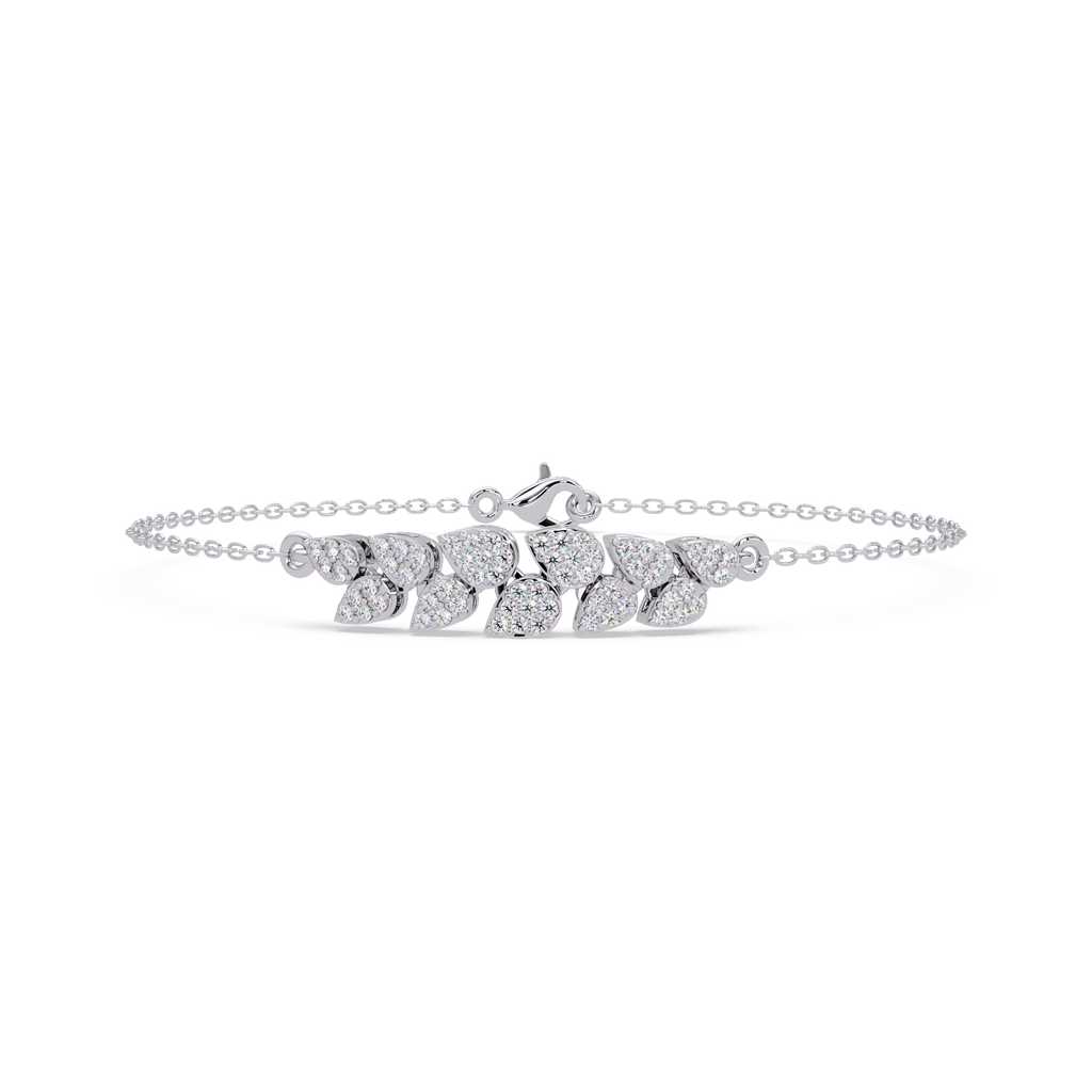 Diamond Leaf Chain Bracelet