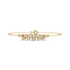 Diamond Leaf Chain Bracelet
