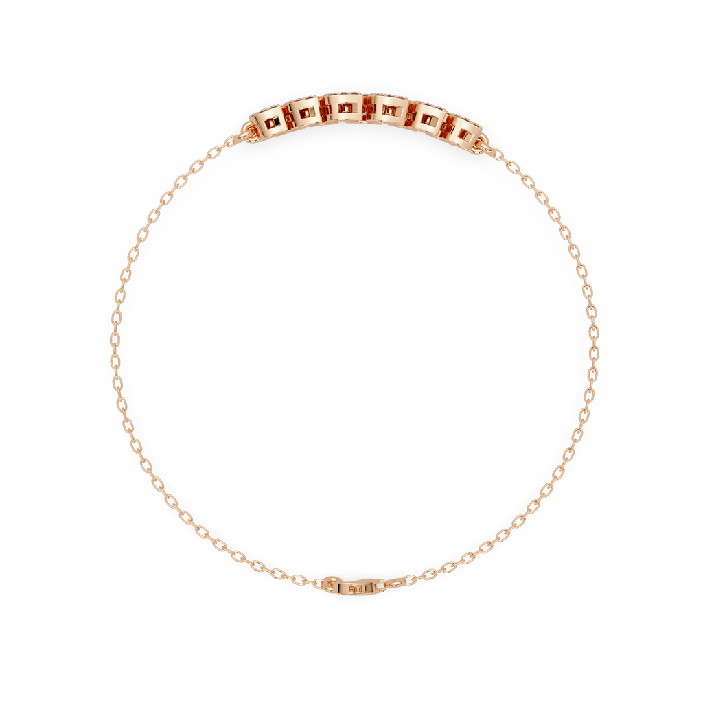 Diamond Leaf Chain Bracelet