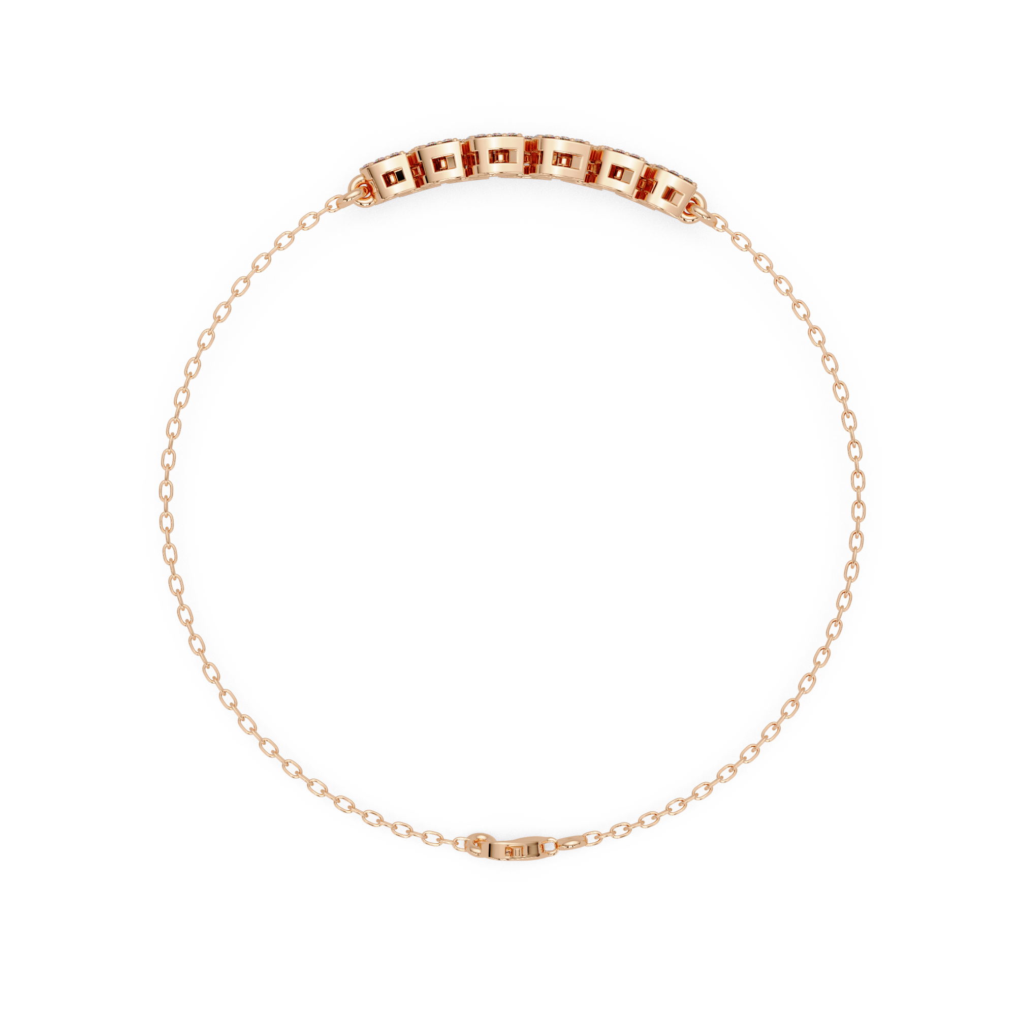 Diamond Leaf Chain Bracelet