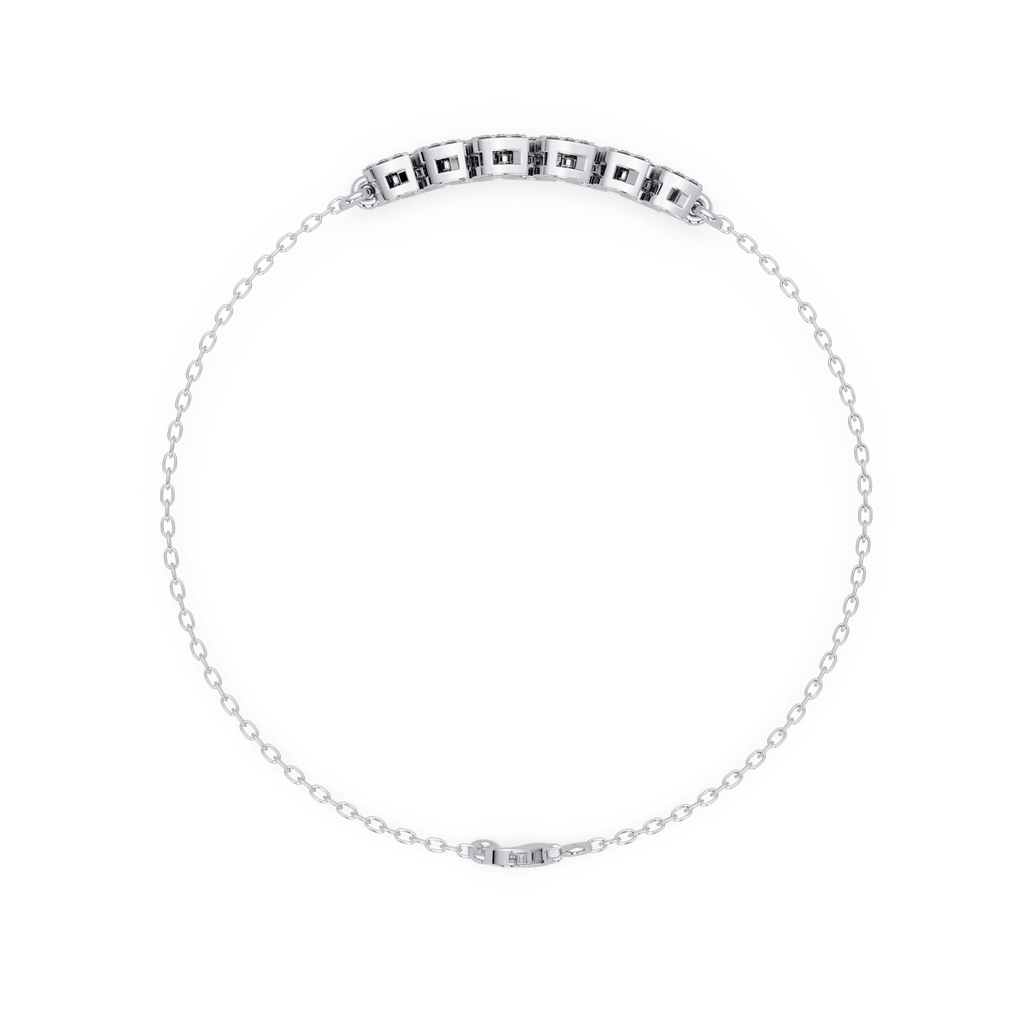 Diamond Leaf Chain Bracelet