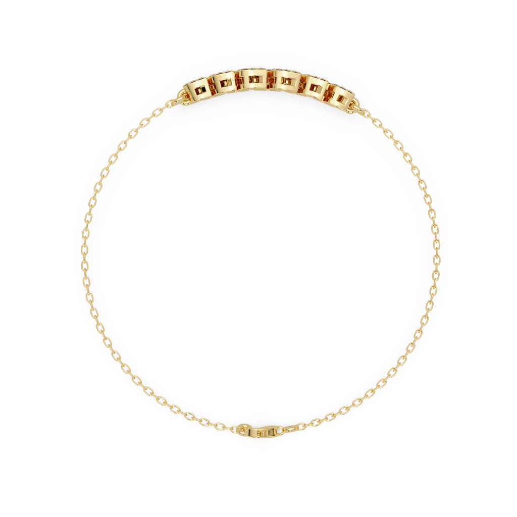 Diamond Leaf Chain Bracelet