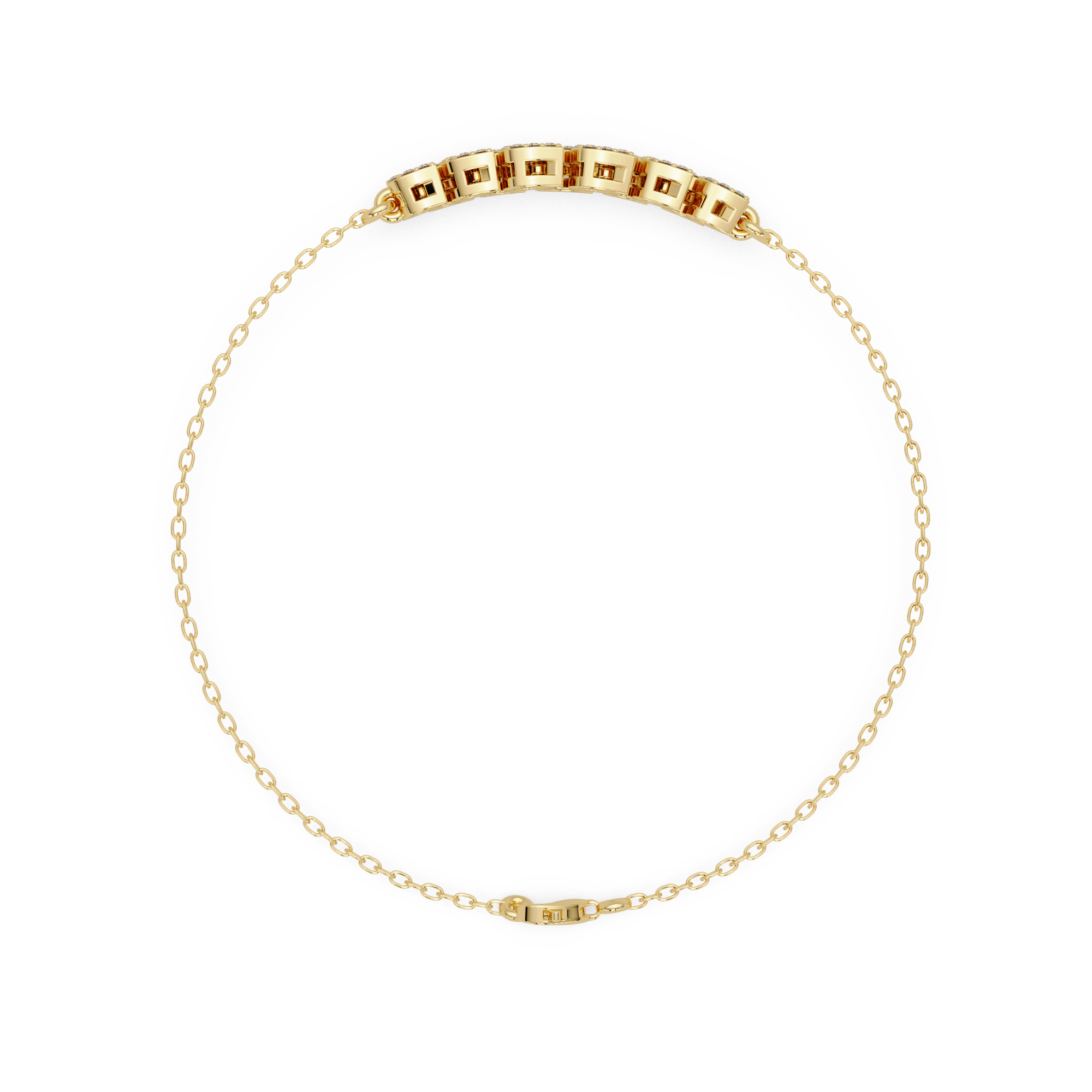 Diamond Leaf Chain Bracelet