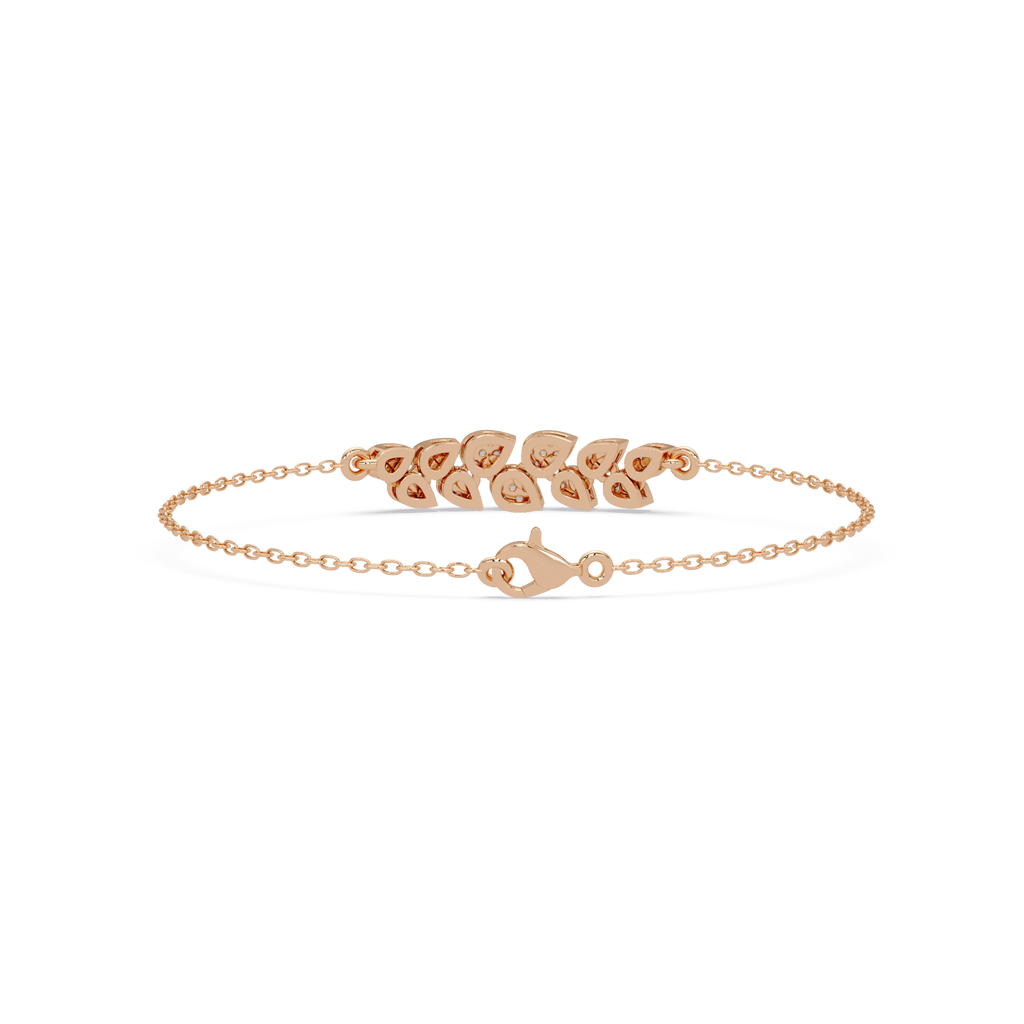 Diamond Leaf Chain Bracelet