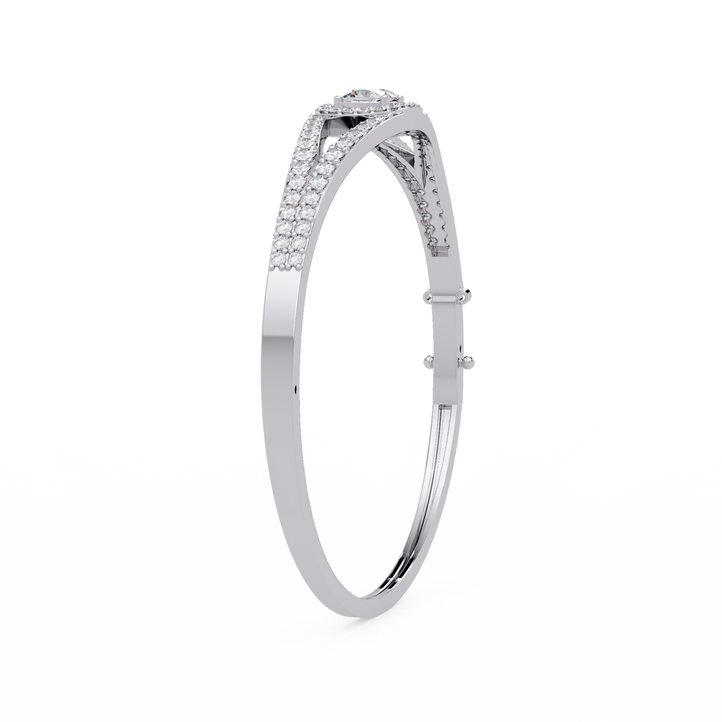 Open Cushion Halo Diamond Bracelet