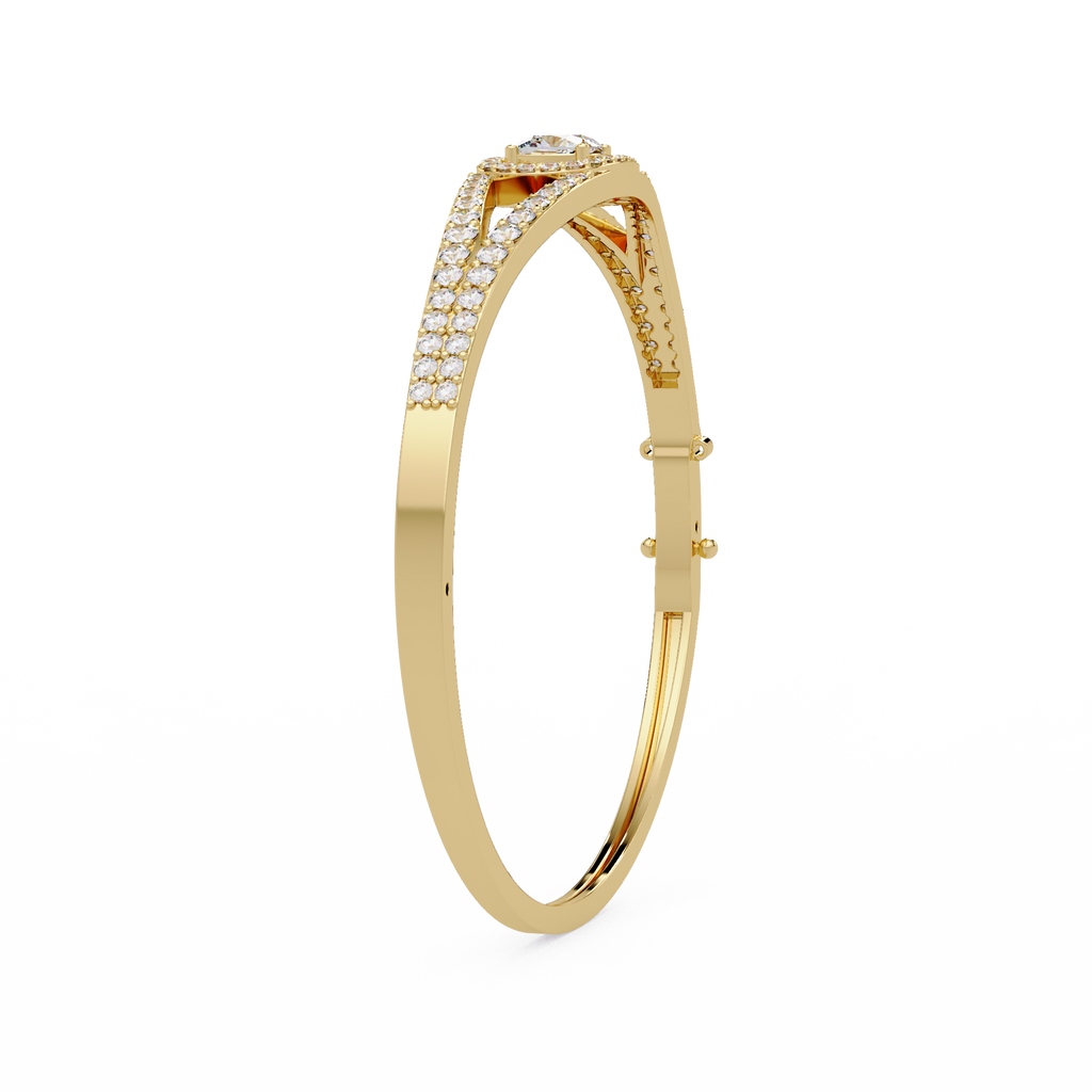 Open Cushion Halo Diamond Bracelet