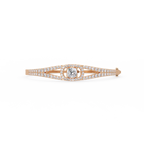Open Cushion Halo Diamond Bracelet