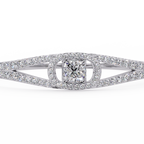 Open Cushion Halo Diamond Bracelet