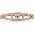 Open Cushion Halo Diamond Bracelet