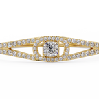 Open Cushion Halo Diamond Bracelet