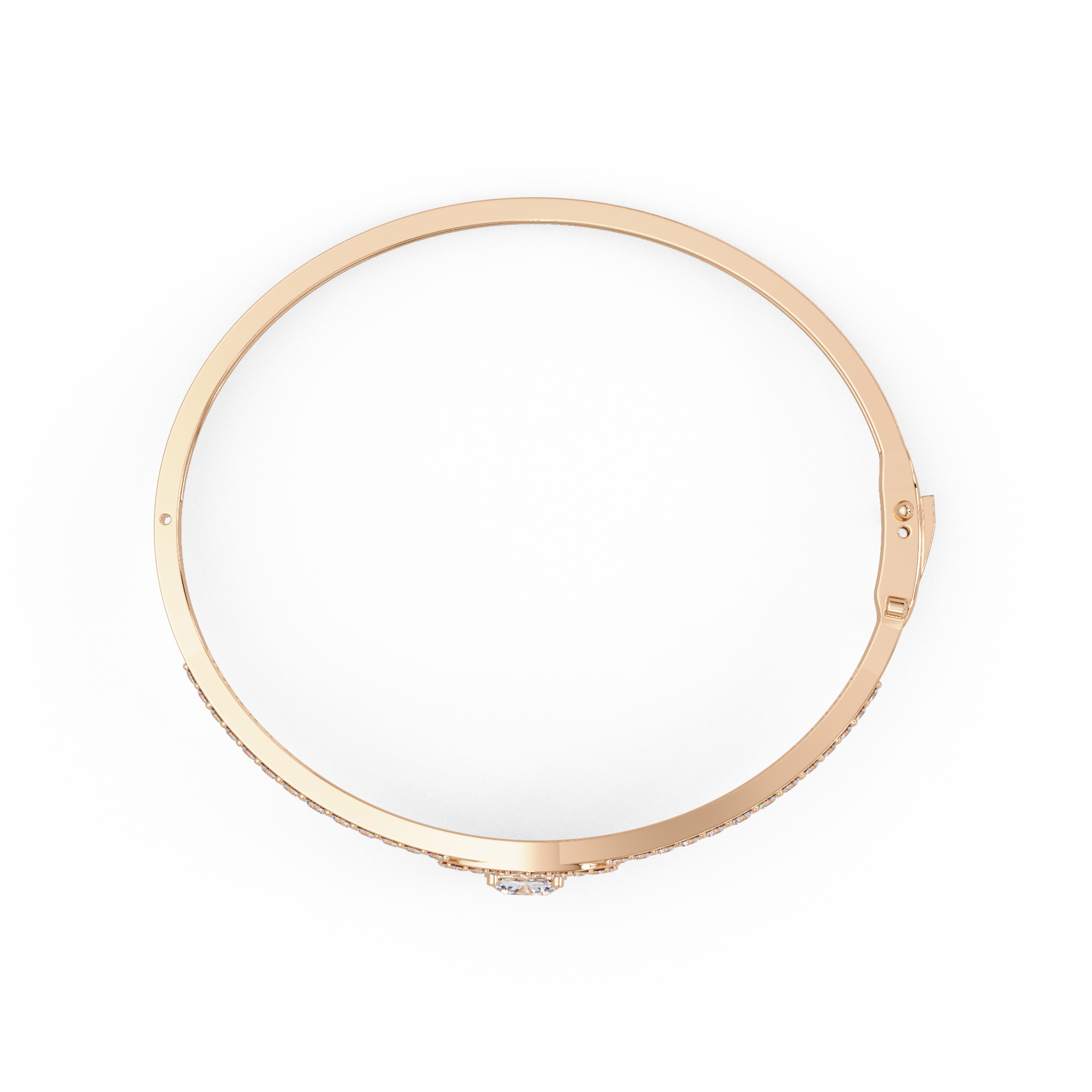 Open Cushion Halo Diamond Bracelet