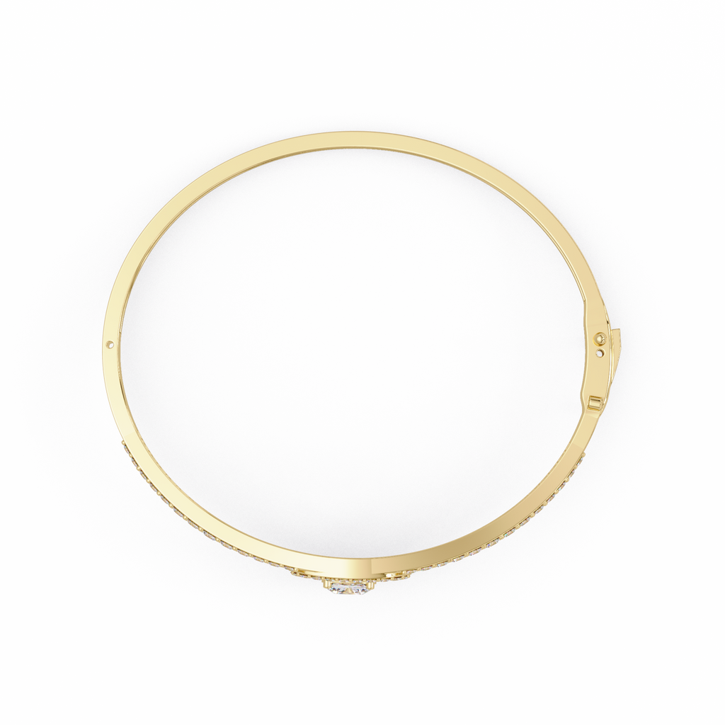 Open Cushion Halo Diamond Bracelet